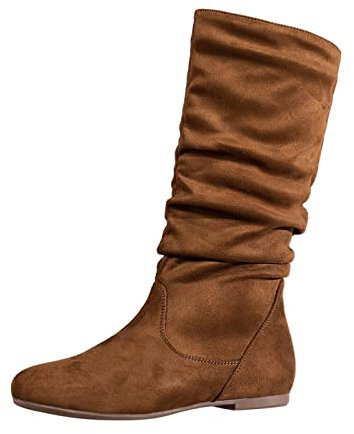 Stivali Donna Invernali Casual Caldi Stivaletti Camoscio Alti Morbidi Comode Imbottiti Foderato Stivaletto Da Neve Lunghi Offerta Eleganti Stivali Tacco Basso Antiscivolo Lavoro Nero Chelsea Boots