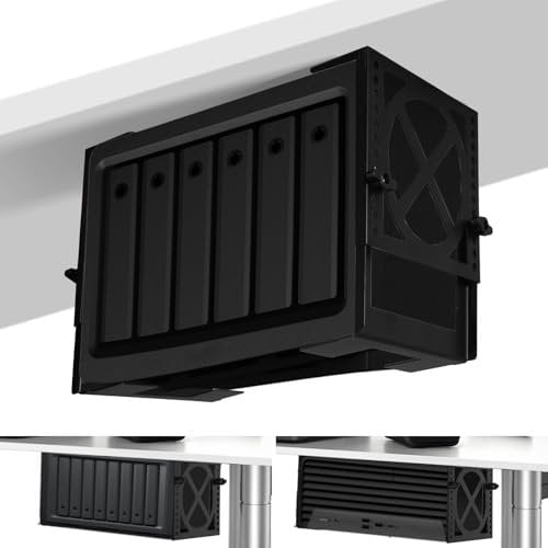 Frejia Adjustable Under Desk PC,NAS Mount Bracket Holder,Compatible with Desktop NAS,UPS,CPU,Small Form Factor Desktop Tower,Xbox Seriesx,OptiPlex7000/7010,Height 4.2-8IN