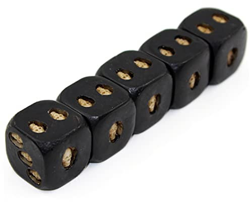 5 Stück schwarze Totenkopfwürfel, grinsender Totenkopf, Deluxe-Teufels-Pokerwürfel, Gothic-Glücksspielwürfel, Turm mit Todes-Polyederwürfel, durchscheinende Würfel, Plastikwürfel, Spielwürfel