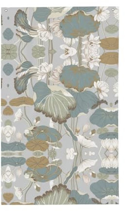 Schwarze Lilien-Pad-Druck, dekorative Outdoor-Flagge, 90 x 152 cm, individuelle Flagge, geeignet für Outdoor-Dekoration, Garten, Terrasse