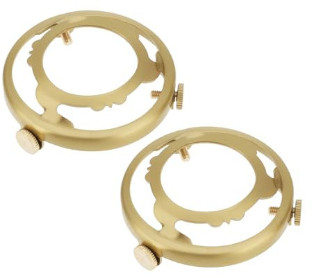 YINETTECH 2 Stück Messing-Lampenschirm-Galerie 60 Mm Lampenfassung mit Sicheren Schraubbeschlägen für Pendelleuchten Individuelle Beleuchtungsdesigns