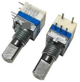 2pcs potentiometer 09 with Rotary switch B10K potentiometer 5 pins 13 half shaft