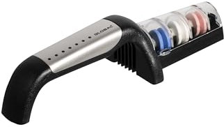 Global - G-913 3-Stage Ceramic Water Sharpener, Stainless Steel