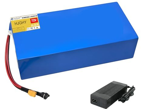 HJGHY Xt90,72V 20Ah, Batteria agli ioni di Litio da 60 V 10 Ah 15 Ah 20 Ah Batteria per Moto elettrica da 60 Volt 72 V 20 Ah con Caricabatterie per ciclomotore da 0 a 1500 W