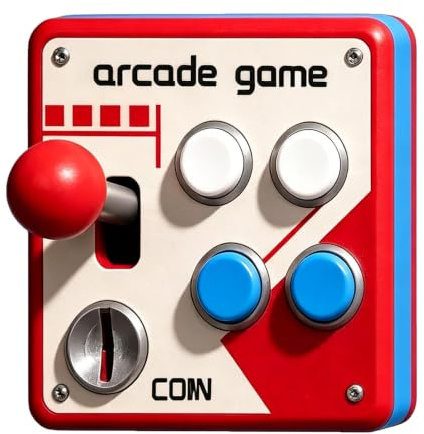 Panel de Interruptor de Arcade Retro, decoración de Pared de Arcade Vintage con Joystick Clicky y Botones Coloridos, Arte de Pared de Sala de Juegos clásico Interactivo, Regalo Jugador (1Pcs)