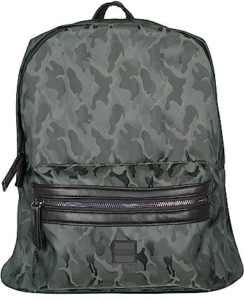 Urban Classics Unisex-Erwachsene Camo Jacquard Backpack Rucksack Mehrfarbig (Dark Olive Camo)