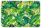 goodbath Banana Leaf Bath Mats, Tropical Palm Tree Leaves Non Slip Bath Rugs Absorbent Bathroom Rugs Kitchen Floor Mat Carpet, 80 x 50 cm, Green White