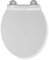 Croydex Victoria Flexi-Fix Slim Line White Toilet Seat - Durable Thermoset Plastic with Adjustable Hinges, Rust Free Chrome Plated Hinge Covers and an Antibacterial Treated Surface (White)