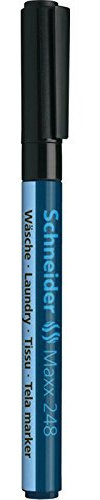 Schneider 5 Stück Marker Stoff Maxx 248 schwarz Blister 1