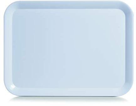 Zeller 26696 Melamintablett, Weiß, 43.5 x 32.5 cm Serviertablett, stapelbar, Kratzfest