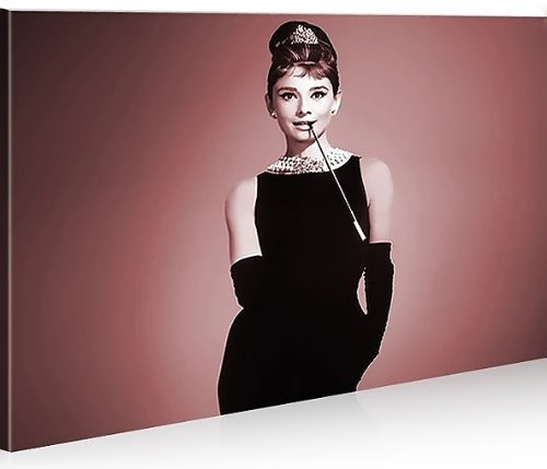 islandburner Bild Bilder auf Leinwand Audrey V2 Hepburn 1K XXL Poster Leinwandbild Wandbild Dekoartikel Wohnzimmer Marke