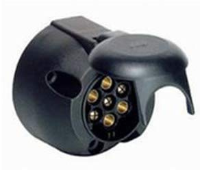 BASE ENCHUFE DE 7 POLOS 12V HEMBRA PARA REMOLQUES, TRACTORES, CARAVANA CLAVIJA HEMBRA 7 PINES BASE PLASTICO REMOLQUE