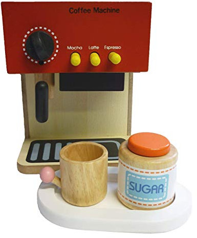Kinder Espressomaschine aus Holz, Kaufladenzubehör