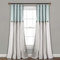 Lush Decor Tenda per finestra a pannello singolo, misto cotone, blu e bianco sporco, 101,6 cm di larghezza x 241,3 cm di lunghezza (confezione da 1)
