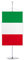 Vispronet® 15 x 25 cm Tischbanner Nationalfahne Set ✓ Fahne & Chrom-Ständer ✓ Kordel-Rand (Italien)