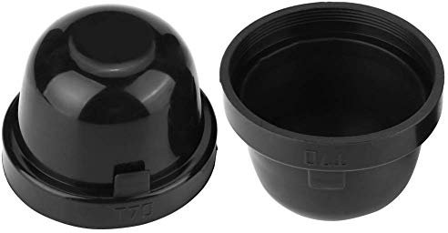 KIMISS 2 Pcs Phare Cache-Poussière, 70mm Voiture LED Ampoule Phare En Caoutchouc Imperméable À L'eau Antipoussière Couvercle De Couverture Capuchon (Noir)
