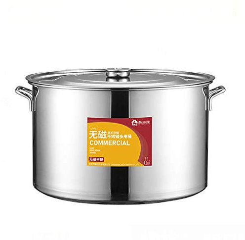 304 Pentola Di Acciaio Inossidabile In Acciaio Inox, Catering/Vaso Di Zuppa Addensata Della Famiglia Con Coperchio, Pentola Di Cottura, Fornello A Gas/Fornello A Induzione (13-40L) Pentola