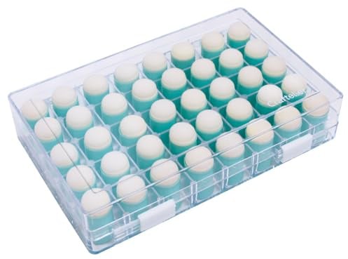Craftelier - Caja de 40 Esponjas Redondas con Forma de Dedal para Aplicar Tintas a Proyectos de Scrapbooking y Manualidades | Tamaño Aprox. Caja 12 x 18, 8 x 3,7 cm y Diámetro Aprox. Dedal 1,7 cm