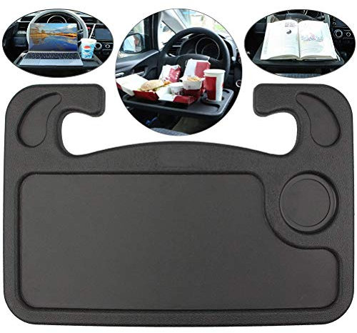 Kagodri Car Steering Wheel Tray, Steering Wheel Table, Car Food Snacks, Lunch, Laptop Table, Food Tray, Suitable for Most Vehicles