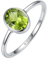 mantraroma 925 Sterling Silber Edelstein Ring Damen - Naturstein handgefertigter Edelsteinschmuck