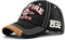YULOONG Vintage Baseball Cap Stickerei Spitfire Washed Denim Trucker Cap 100% Baumwolle Sonnenhut für Männer Frauen Verstellbare Größe Schwarz