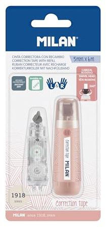 Blíster cinta correctora 5 mm x 6 m 1 recambio, serie 1918, rosa MILAN, BWM10478P