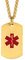 Ayoiow Männer Halskette, Halskette Titan Medizinische Zeichen Dog Tag Halskette Gold