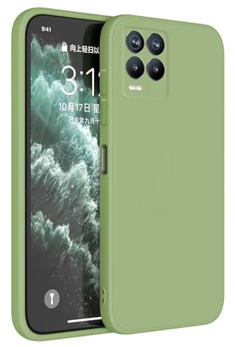 Topme Funda para Realme 8 / Realme 8 Pro (6.4 Inches) Carcasa Caja Case Estuche, Funda Protectora de Piel de Silicona TPU - Verde Matcha