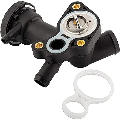 YMAUGP 11537829959 Thermostat Housing Cover w/Gasket for Mini Cooper S 2002 2003 2004 2005 2006 2007 2008 1.6L 11537596787