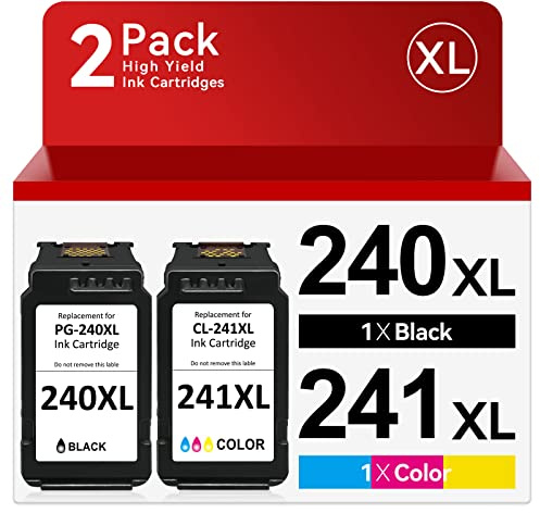 240XL 241XL Ink Cartridges Compatible for Canon 240XL 241XL Combo Pack