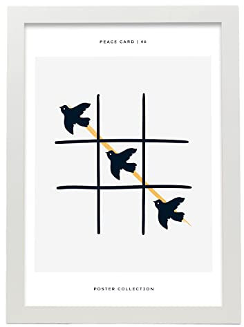 Nacnic Abstrakt Pop Art Poster Paz Tic TAC Toe Moderne künstlerische Illustrationen für die Innendekoration.