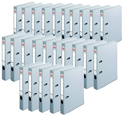 Herlitz 5450903 Ordner maX.file protect (A4, 5 cm, mit Einsteckrückenschild) grau, 25 Stück