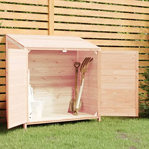 Keketa Gartenhaus Geräteschuppen aus Holz Gartenschrank Werkzeugschrank Geräteschrank Geräteschuppen für Garten Terrasse Balkon 102x52x112 cm Massivholz Tanne