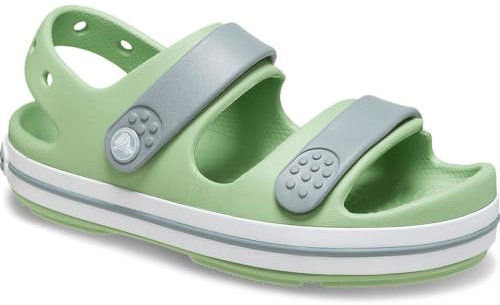 Crocs Crocband Cruiser Sandal T, Sandali Unisex - Bambini e Ragazzi, Fair Green Dusty Green, 20/21 EU