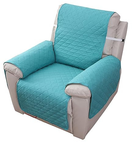 FANSU Stretchhusse für Relaxsessel Komplett Sesselbezug, 1 Sitzer Sesselschoner für Recliner Stuhl Sessel, Stretch Sofabezug, Elastisch Bezug für Fernsehsessel Liege (Türkis)