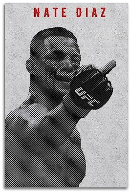 AAMNA Nate Diaz Poster, dekoratives Gemälde, Leinwand, Wandkunst, 30 x 45 cm, moderne Familienschlafzimmer-Dekoration