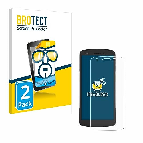 BROTECT Schutzfolie für Zebra TC22 | 2 Stück Transparenter Displayschutz Made in Germany Klare Displayschutz-Folie Clear Einfache Montage Case-Friendly