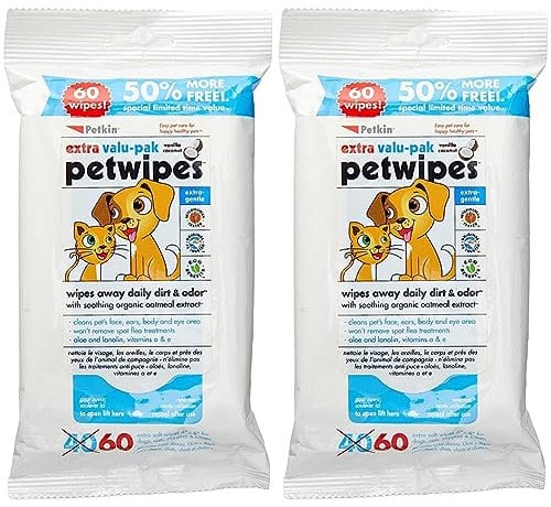 Petkin Eco pet Wipes (Pack of 2)