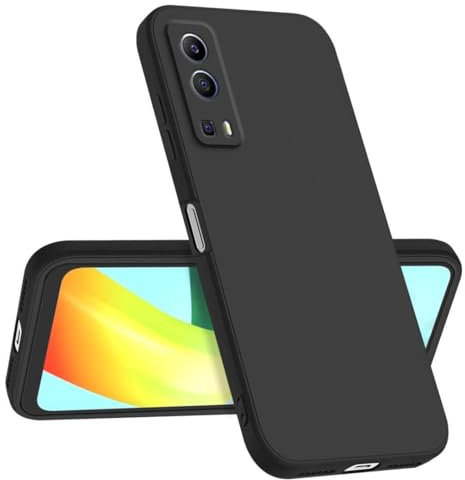 Longstong Coque Compatible avec Vivo Y52 5G / Vivo Y72 5G (6.58), Fine Antichoc Personnalisée Design Minimaliste - Noir