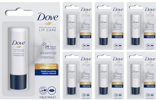 Dove Lip Balm Stick | Nourishing Lipcare (6x 4,8g) | Essential Intensiv | Lip Care | Pack of 6
