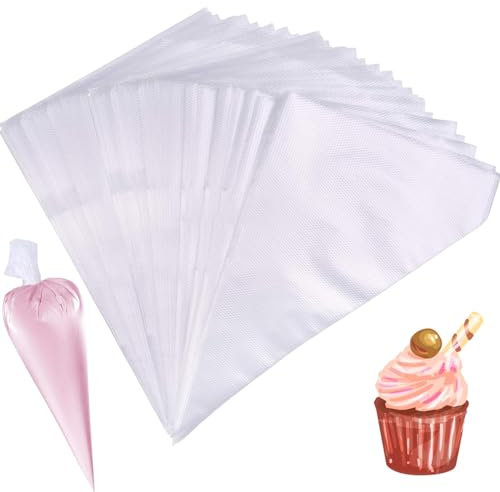100 PCS Piping Bags Icing Bag Piping Bag Small Piping Bags Pipping Bags Clear Piping Bags Cookie Icingsac A Poche Small Piping Bags for Icing Cupcake Bags Pastry Bag Royal Icing Piping Bags