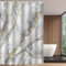Lerores Rideau de douche 180 x 180 cm - Motif marbre - Ourlet lesté - Textile anti-moisissure - Imperméable - Lavable - En polyester - Avec 12 œillets et anneaux de rideau de douche - Pour salle de
