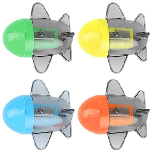 EXCEART 4 Stück Bleistiftspitzer Flugzeug-Design Manueller Bleistiftspitzer Klein Für Kinder Mini Für Schule Büro Und Unterwegs Kompakt Und Leicht Zu Verstauen