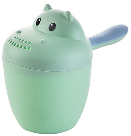 Tasse De Bain Pour Bébé (Green) - Arrosoir Pour Bébé - Tasse De Rinçage Pour Shampooing Hippopotame | Tasse De Bain Pour Bébés Et Tout-petits - Bonne Aide Pour Un Bain Amusant