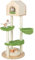 PETSITE 55 Inches Tall Wood Cat Tree, Multi-Level Modern Cat Tower with Sisal Scratching Posts, Condo, Side Hammock and Bed, Ideal for Indoor Cats