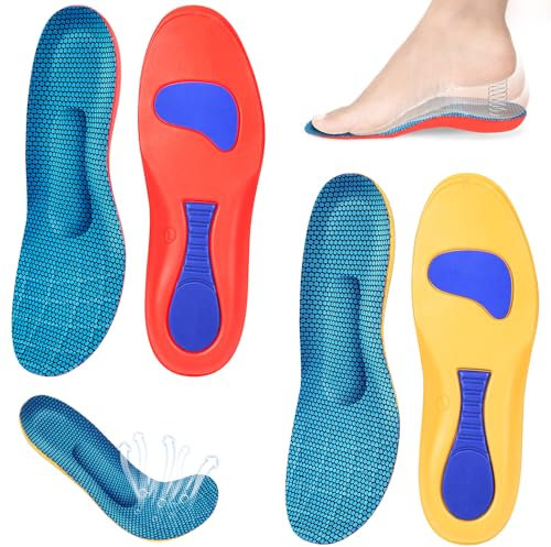 2 Pares se Plantillas OrtopéDicas, Plantillas EspolóN CalcáNeo, Plantillas para la Fascitis Plantar, Plantillas Zapatos de Trabajo para los Hombres las Mujeres Arco de Apoyo Aliviar la PresióN (41-42)