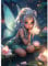 DPHERO Fee Mädchen Diamant Painting Bilder für Erwachsene Anfänger,5D Cartoon Diamond Painting Set,DIY Strass Bilder Blumen Diamant Kunst Kits,Runde Steine Diamant Painting für Zuhause Dekor 30x40 cm