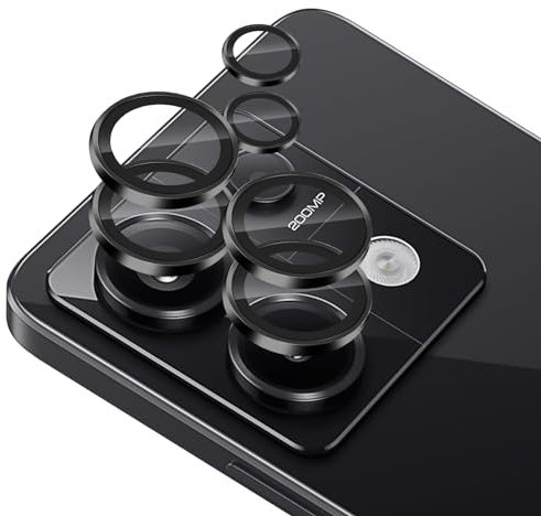 Haofun Protector de Lente de Cámara Compatible con Xiaomi Redmi Note 13 Pro 5G, Cristal Vidrio Templado 9H Individuo Metal, Anti Arañazos, Sin Burbujas, HD Cristal Templado