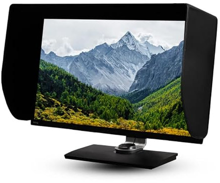 Desktop Computer Monitor Hood, Computer Screen Hood, Blocks Ambient Stray Light, Shields Prying Eyes, Improves Work Concentration, Adapts To Monitors with Frame Widths Of 53~55cm