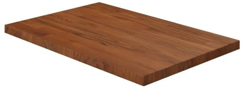 ZEYUAN Waschtischplatte Dunkelbraun 60x40x2,5 cm Massivholz Behandelt, Arbeitsplatte, Holzplatte, Schreibtischplatte, Waschtischplatte, Küchenarbeitsplatte - 343054